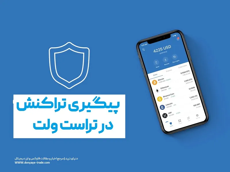 آموزش تصویری پیگیری تراکنش در تراست ولت