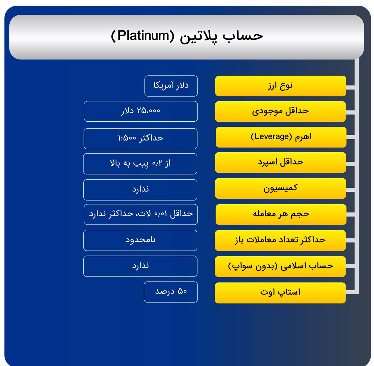 حساب پلاتین بروکر کپیتال اکستند