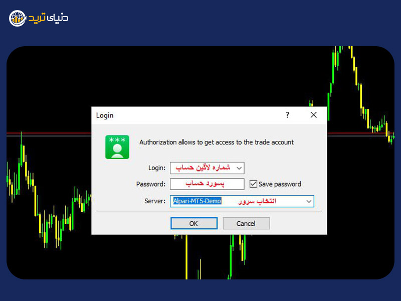 مرحله دوم ورود به حساب معاملاتی در متاتریدر