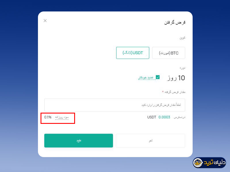 دریافت وام در مارجین کوینکس