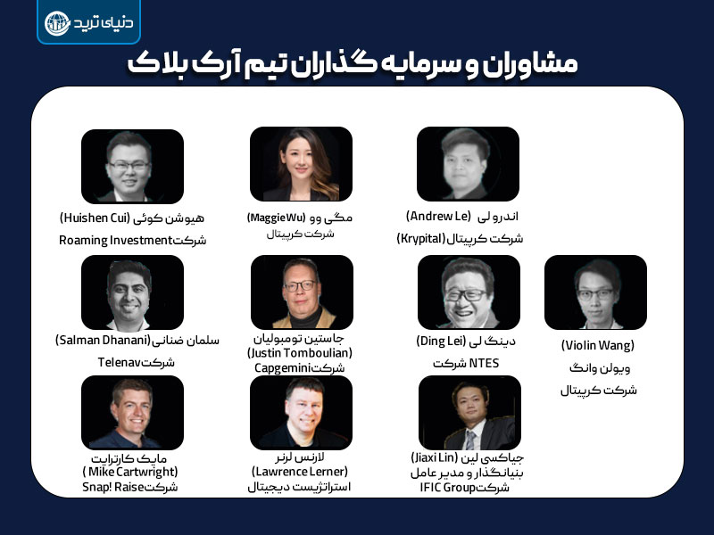 مشاوران و سرمایه گذاران تیم آرک بلاک