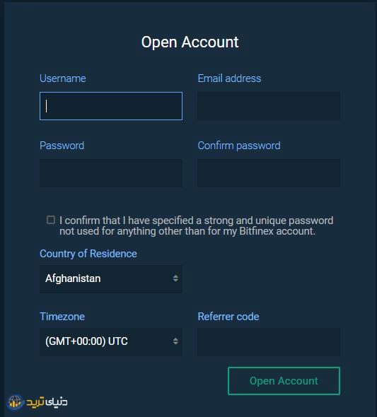 مرحله دوم ثبت نام در سایت صرافی آنلاین بیتفینکس
