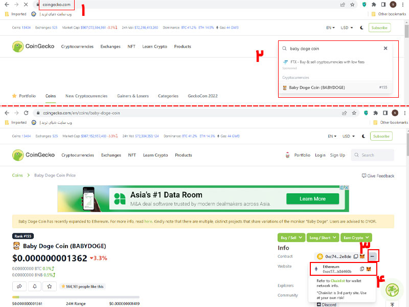 پیدا کردن استاندارد ارز دیجیتال در سایت کوین گکو