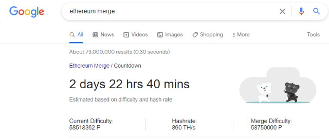 google and ethereum merge